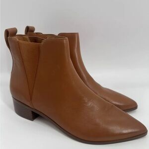 J Crew Faux Leather Chelsea Boots Brown Warm Sepia Womens 10